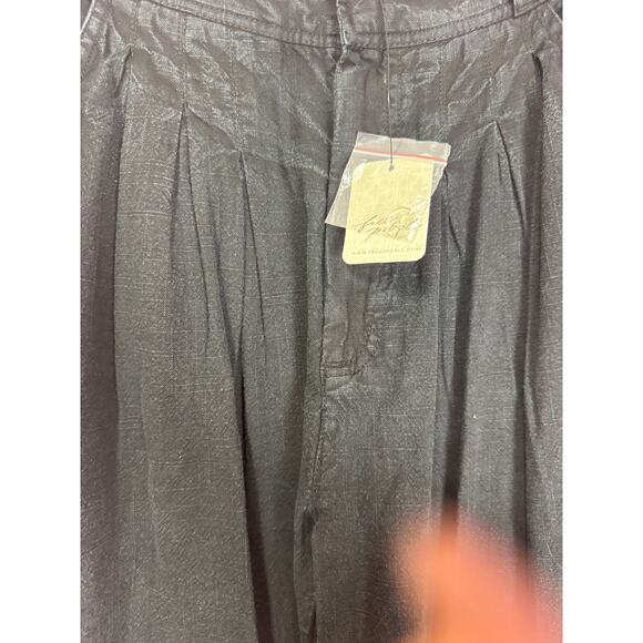 Free People Lotta Love Linen Trouser in Black Size 2 - Picture 6 of 7